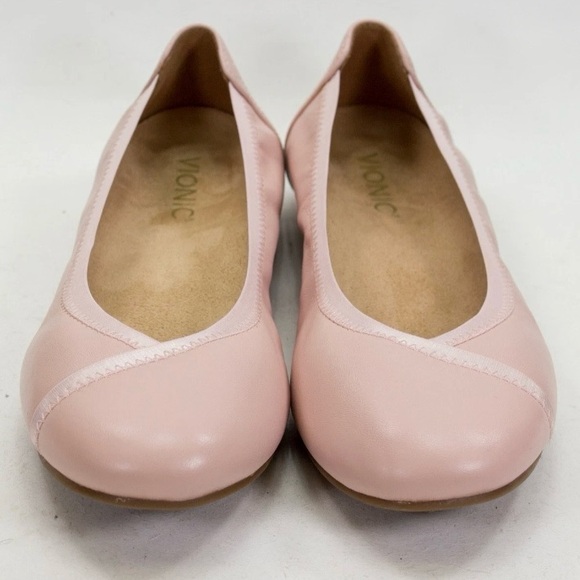 VIONIC Spark Caroll Womens US 8 Light Pink Ballet Leather Flats Comfort Classic - Picture 7 of 12